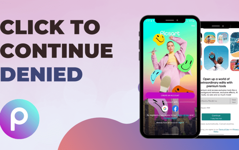 Showcasing two images of Picsart app