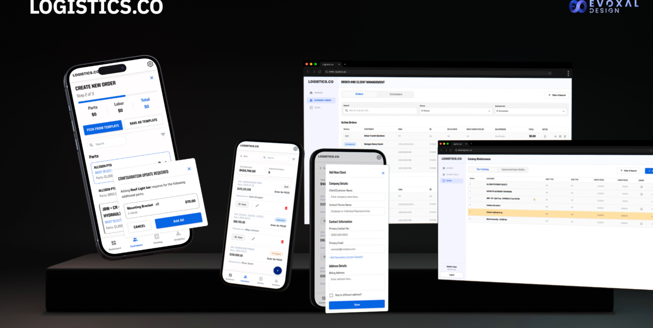 Logistics.co a B2B business app project's featured image.