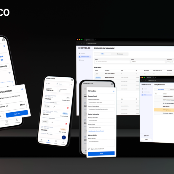Logistics.co a B2B business app project's featured image.