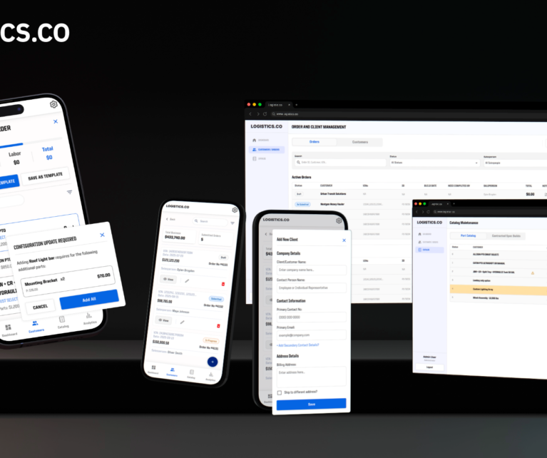 Logistics.co a B2B business app project's featured image.