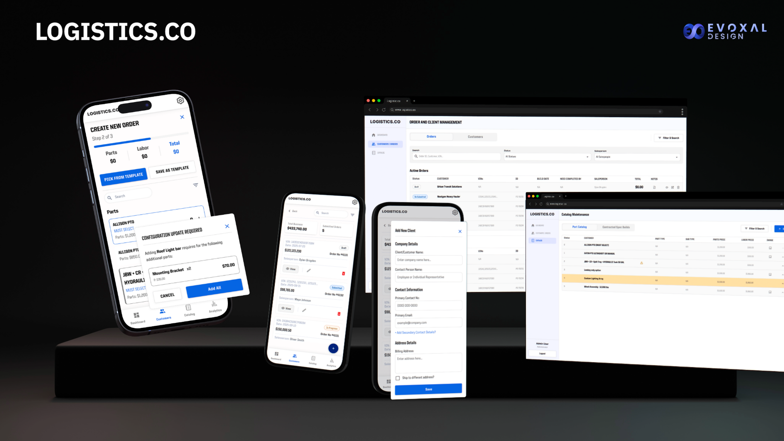 Logistics.co a B2B business app project's featured image.